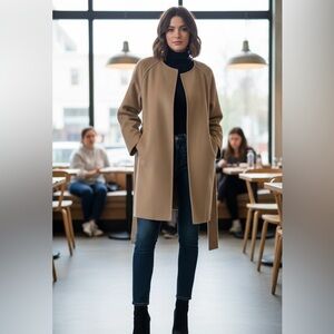 Lauren Ralph Lauren Open-Front Belted Coat – Size XL – MSRP $495 ✨